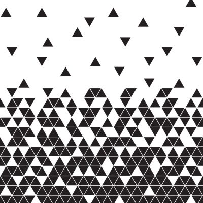 Estahome Grafisch Driehoeken Fotobehang  - 2 x 2,79 m - Zwart / Wit
