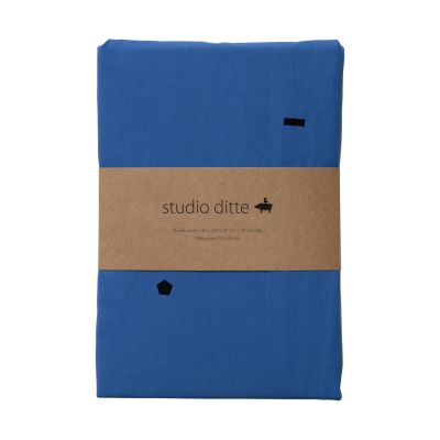 Studio Ditte Dekbedovertrek - Speelse Blokjes - 140 x 220 cm - Kobaltblauw
